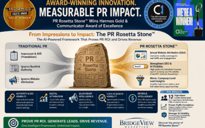 BridgeView Marketing’s PR Rosetta Stone™ Wins Hermes Gold and Communicator Awards for AI-Driven PR ROI Measurement and AI Search Visibility Innovation